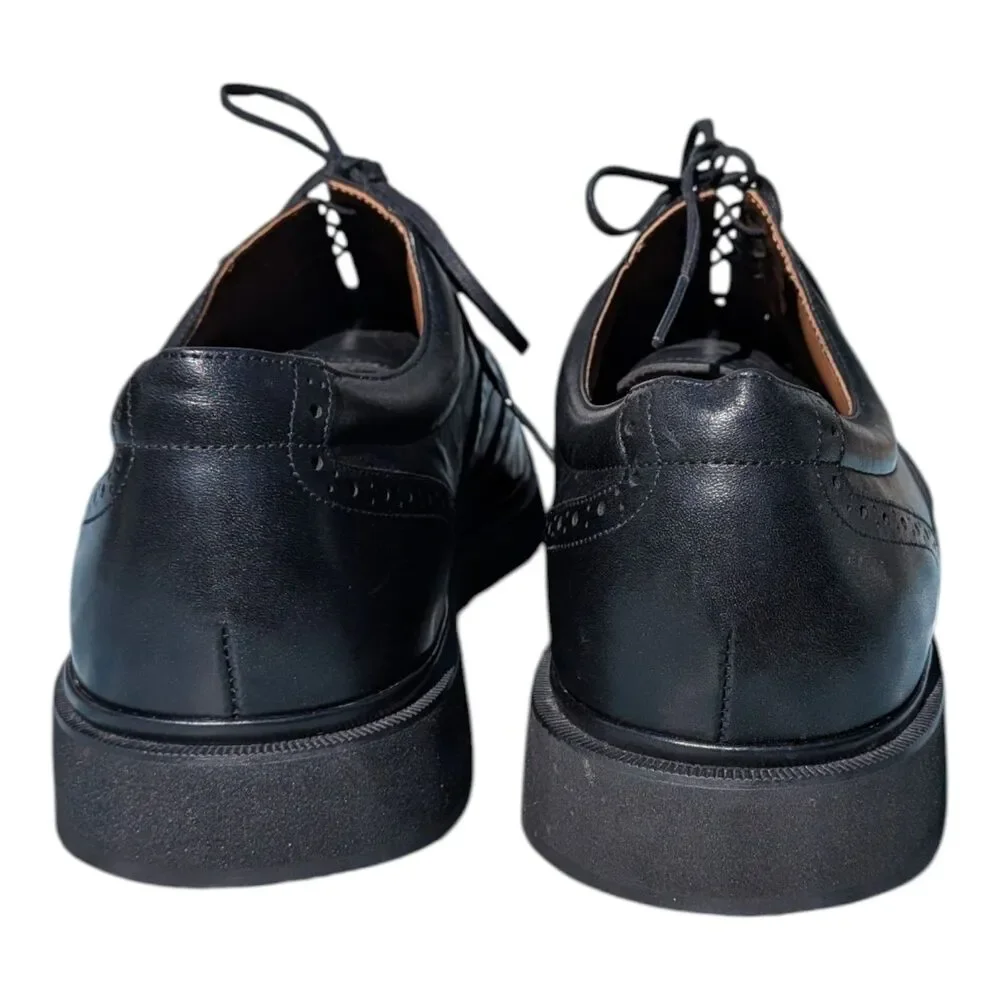 Rockport Men's Leather DresSport Wingtip Shoes Black Lace Up Size 11.5 Oxfords